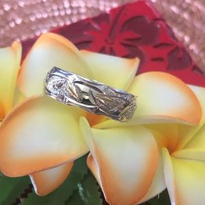 Hawaiian Ring Bamboo Custom Order Silver 925
